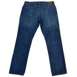 Tommy Hilfiger Straight Leg Jeans 38/34 Blue Dark Wash Denim Classic Grunge